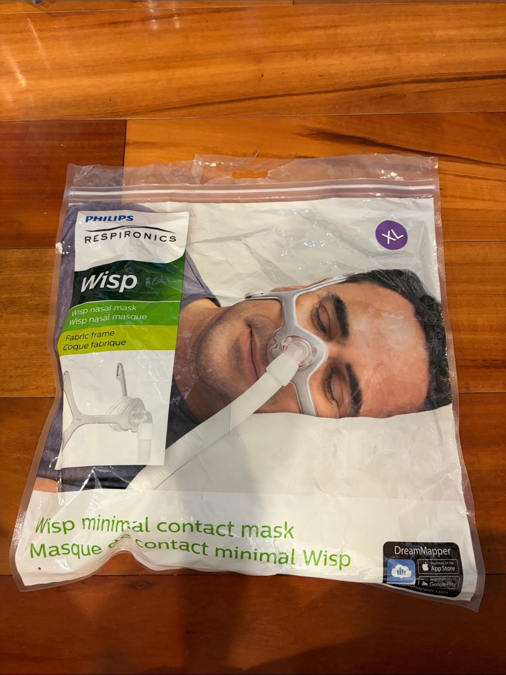 Philips Respironics Wisp Minimal Contact Nasal Mask Fabric Frame XL NEW
